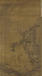 Egy Pine Bluff vízesése, Ming-dinasztia (tinta selyemen)